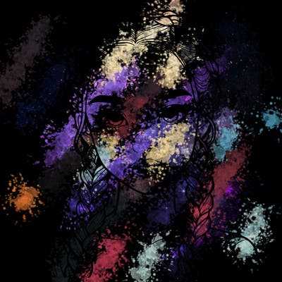 realistic girl with braids