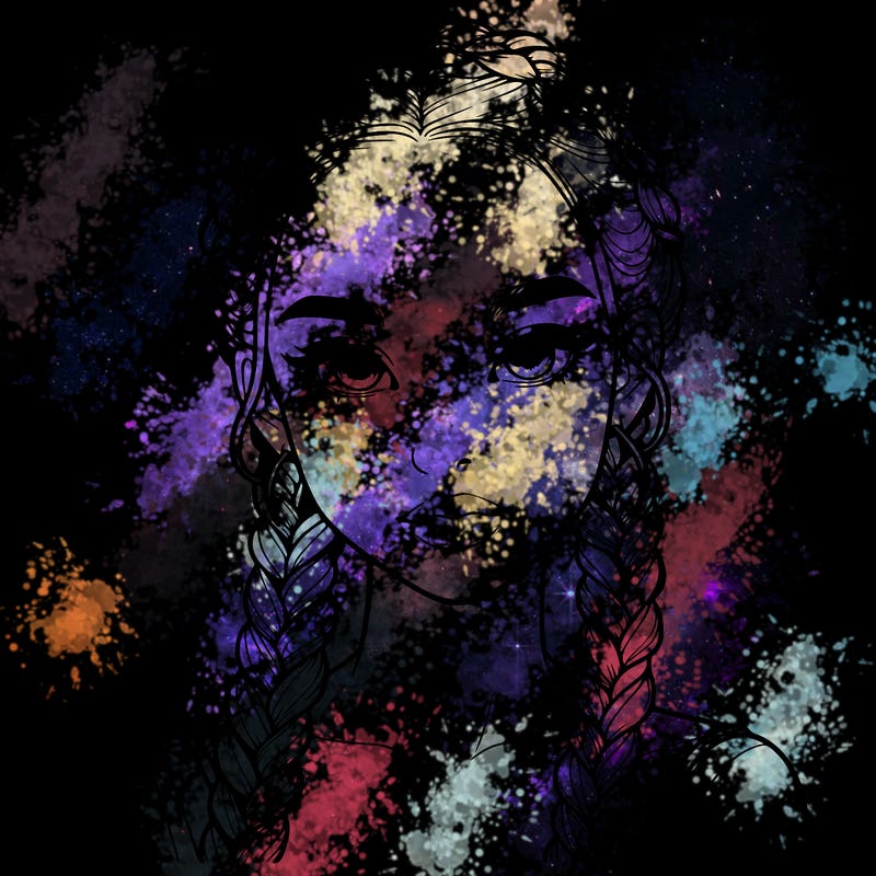 realistic girl with braids