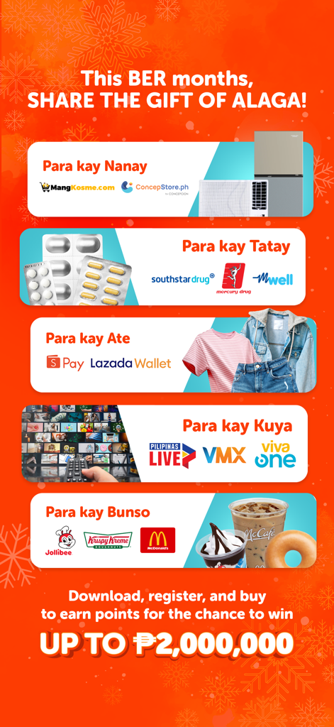 TinBo (Tindahan ni Bossing) - TinBo app promotional banner showing gift vouchers for family members in the Philippines