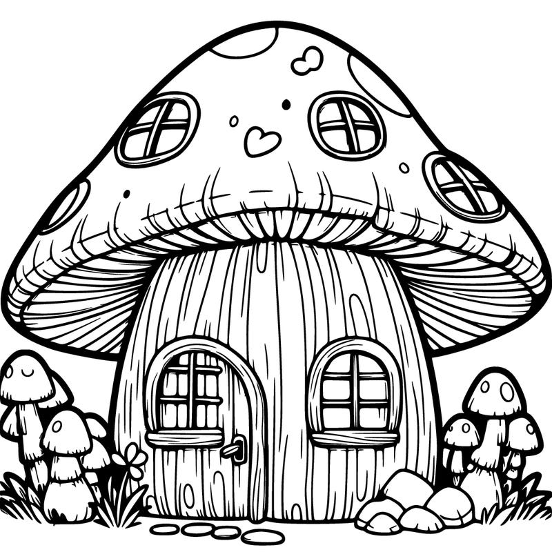 realistic mushroom house 🍄