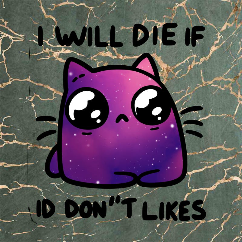 a cat that will die if we don’t get 10 likes