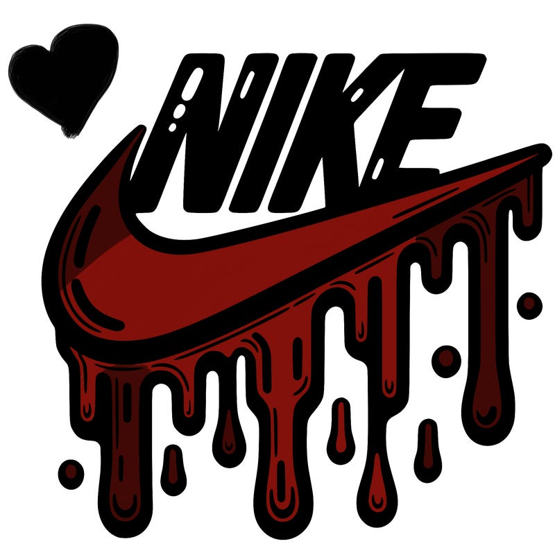 dripping nike logo