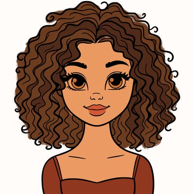 woman with curly hair