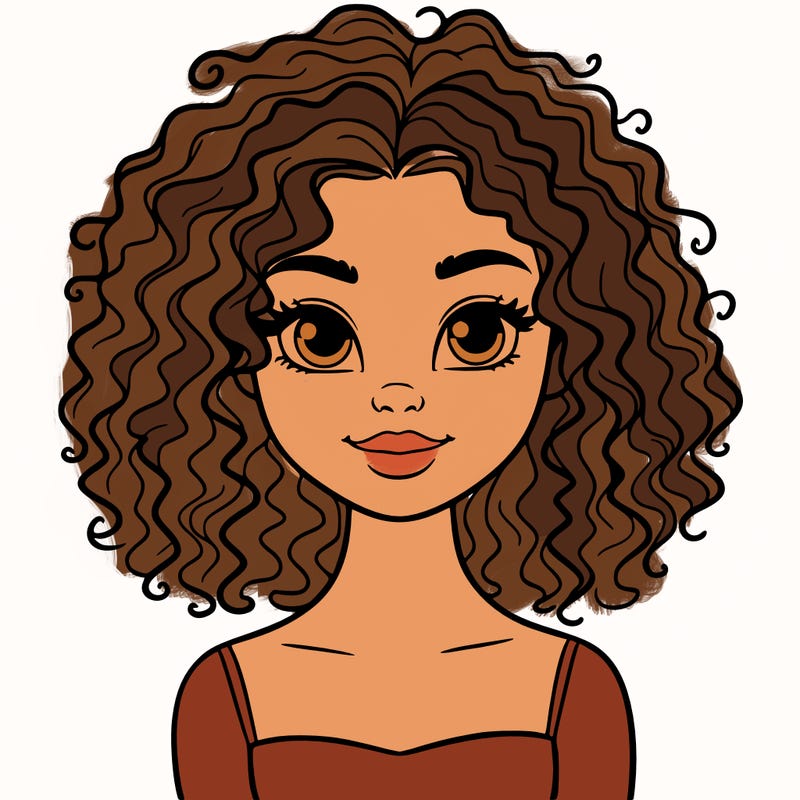 woman with curly hair