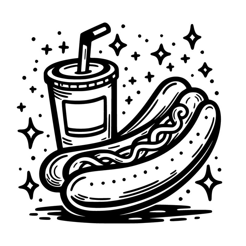 hot dog and soda