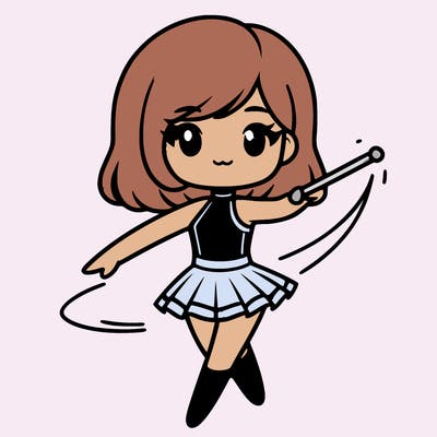realistic baton twirler