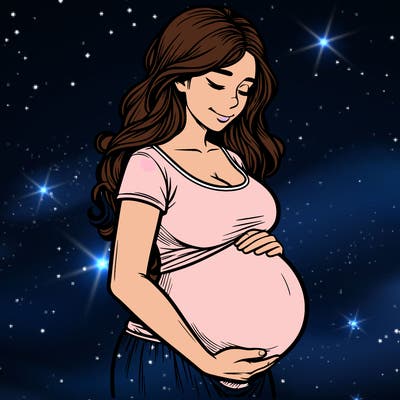 woman heavily pregnant realistic