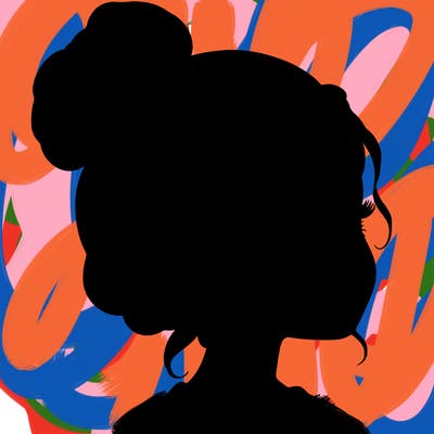 realistic girl with bun