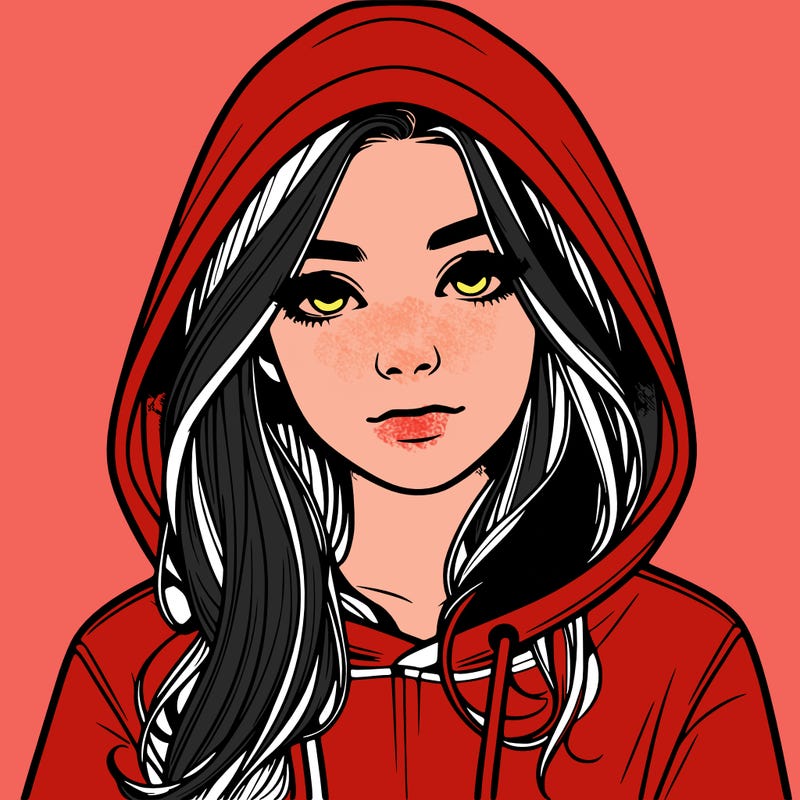 realistic girl with a hoodie