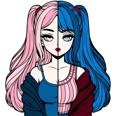 realistic girl split