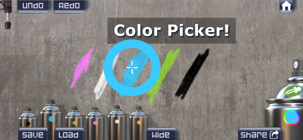 Graffiti Spray Can Art - KING - Capture d'écran de l'outil de sélection de couleurs dans l'application Graffiti Spray Can Art KING