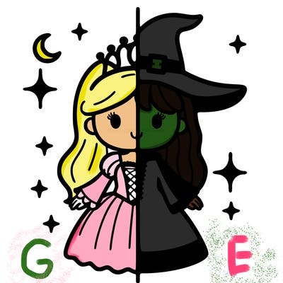 split princess and witch