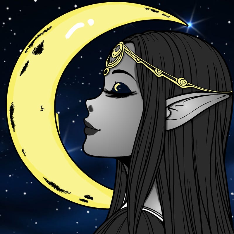 a realistic moon elf