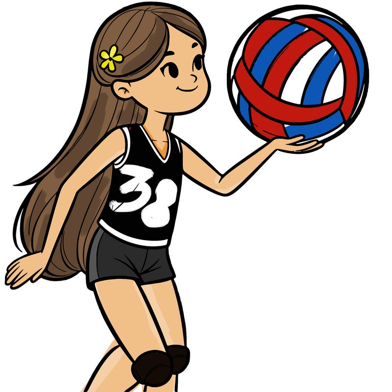 girl playing volleyball