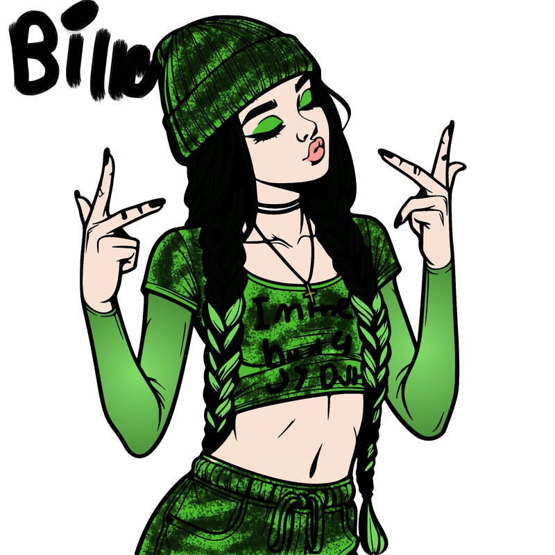 realistic teenage girl with braids and a beanie and crop top doing 🫶🏼