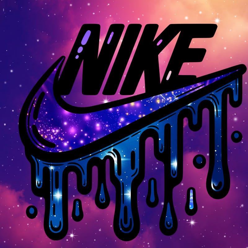 dripping nike logo