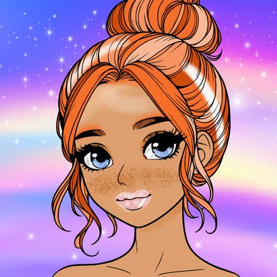 realistic pretty girl with hair in bun