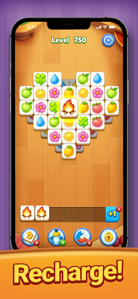 Tile Family®:Match Puzzle Game - Heart shaped tile puzzle level in Tile Family Match Puzzle Game