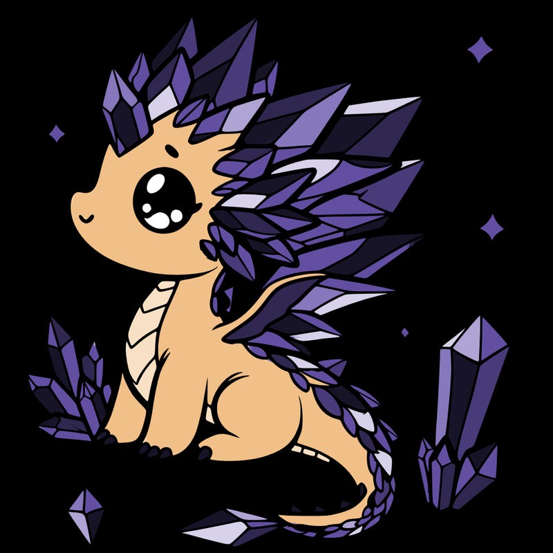 little cute crystal dragon