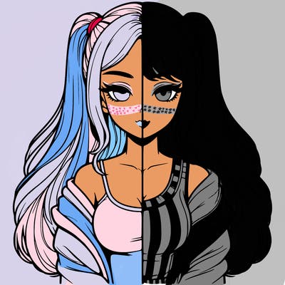 realistic girl split