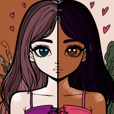 realistic girl split