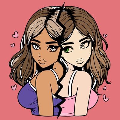 realistic girl split