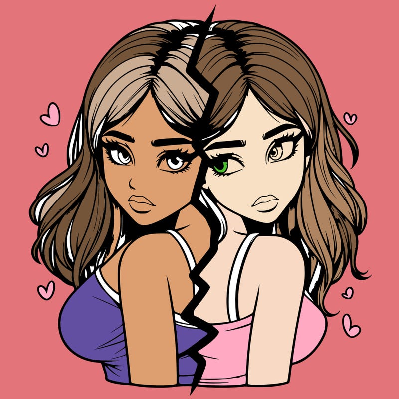 realistic girl split