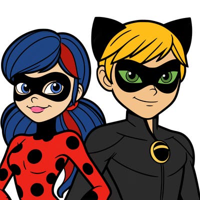cat noir and ladybug