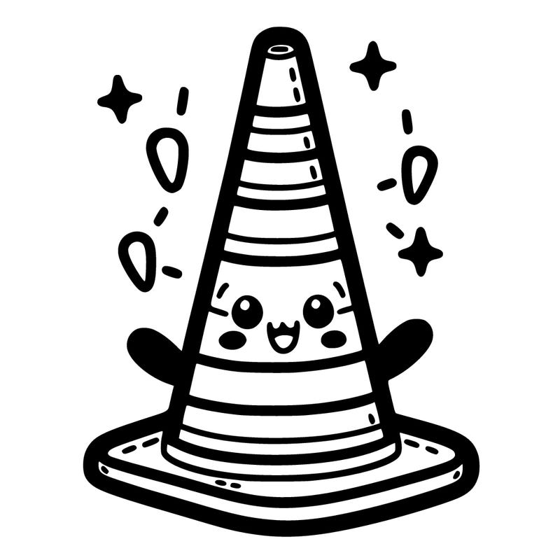 cute traffic cone