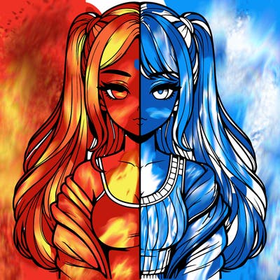 realistic girl split