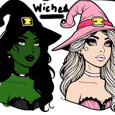 realistic beautiful young witch