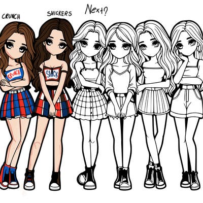 a group of girls realistic