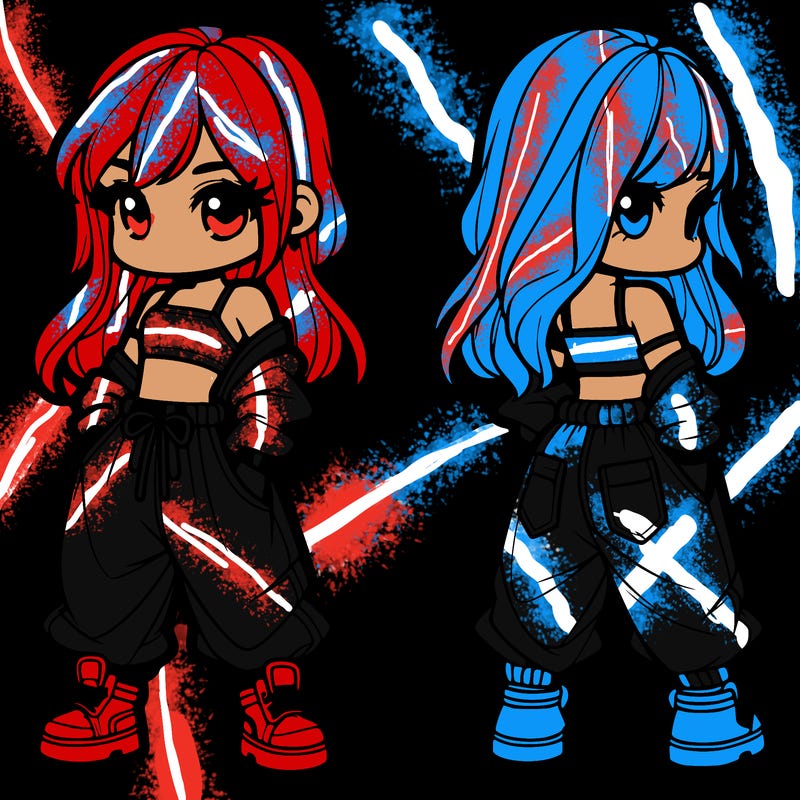 girl in crop top and baggy pants