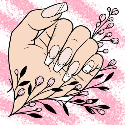 nails with french tip