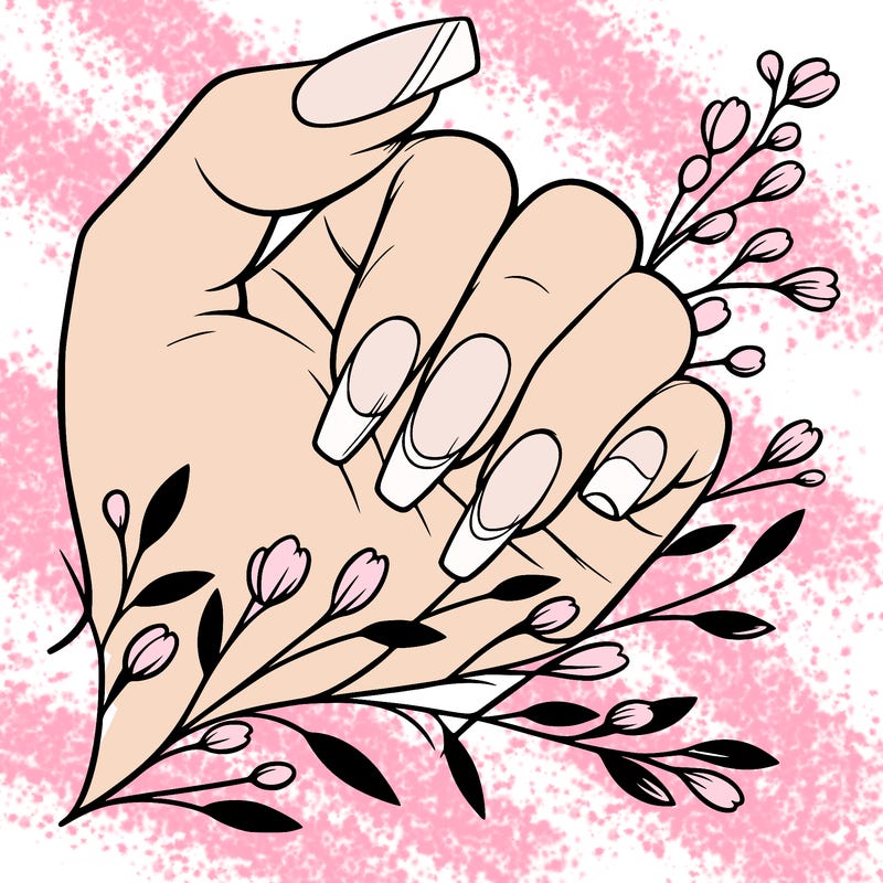 nails with french tip