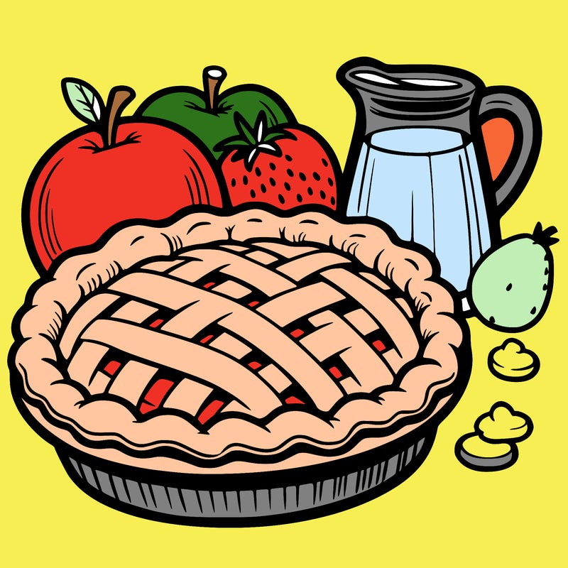 a pie of food