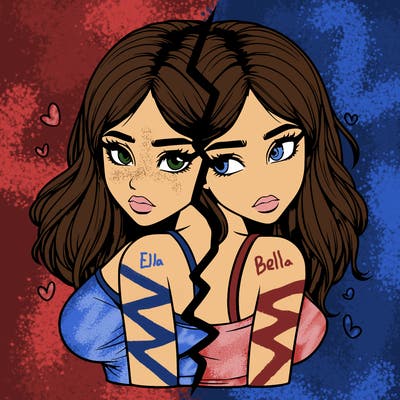 realistic girl split