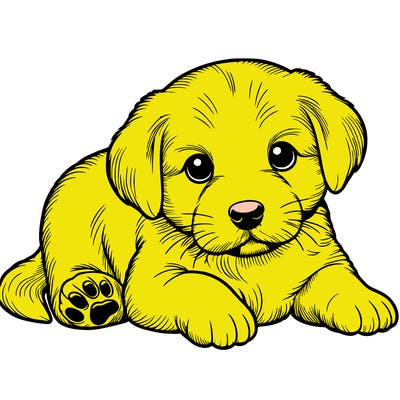 a cute realistic puppy