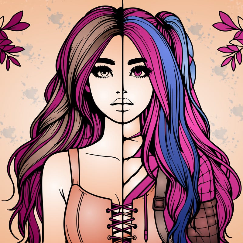 realistic girl split