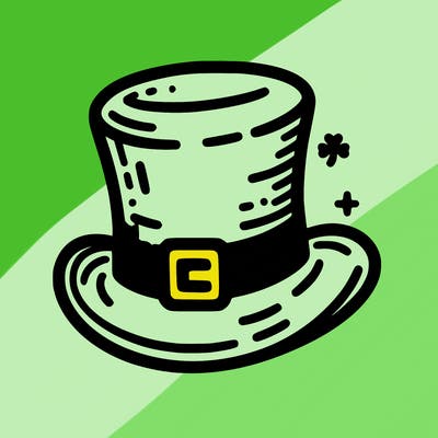 st patrick hat with thin lines