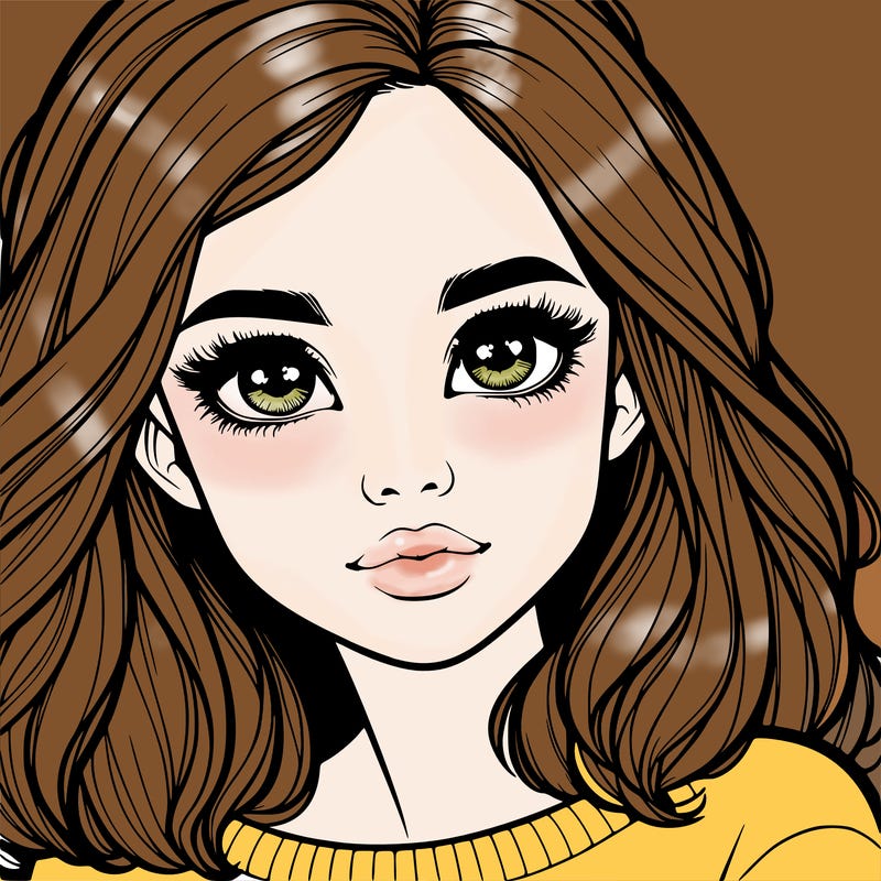 realistic girl whith cute eyes