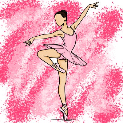 realistic person doing ballet