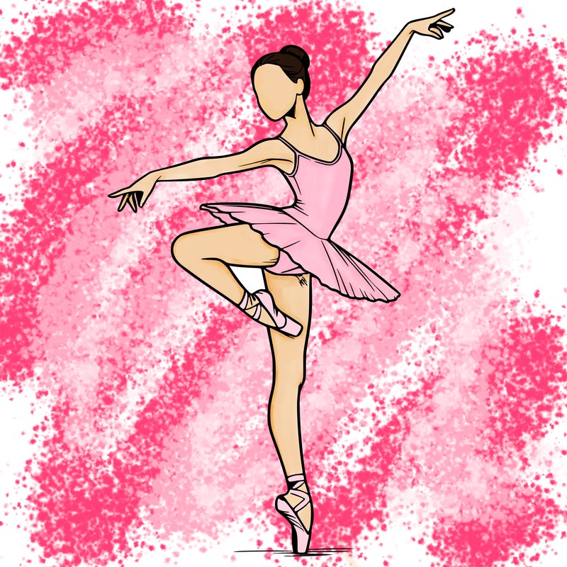 realistic person doing ballet