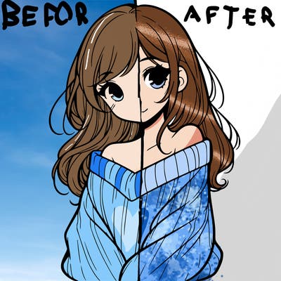 shy pretty girl wearing a sweater that is falling off one shoulder portrait