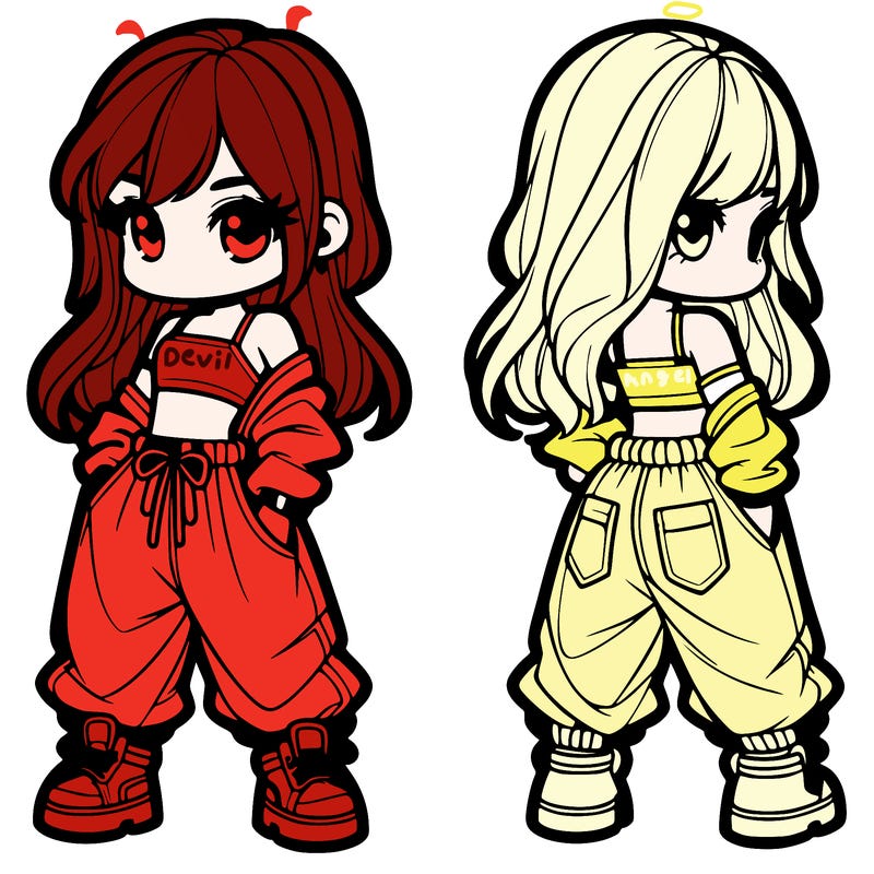 girl in crop top and baggy pants