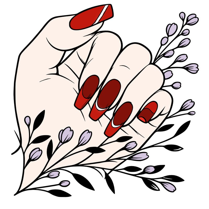 nails with french tip