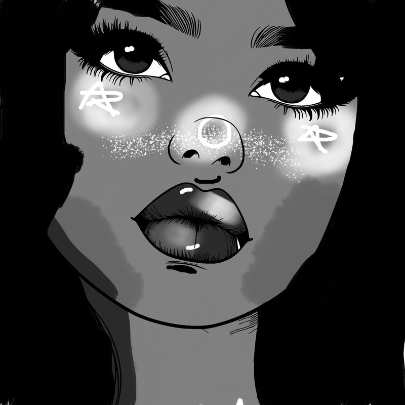 really realistic girl with lips