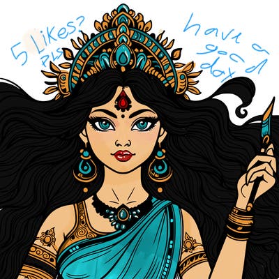 beautiful realistic and powerful godess