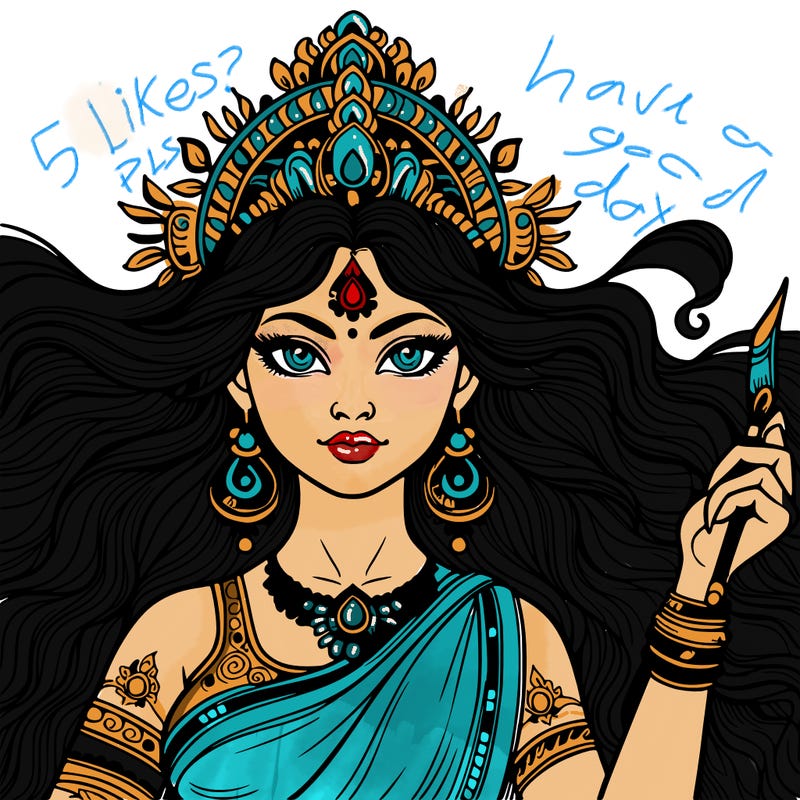 beautiful realistic and powerful godess