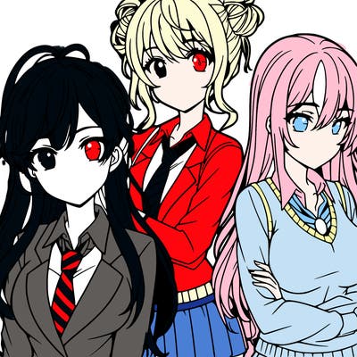 anime girls teenagers